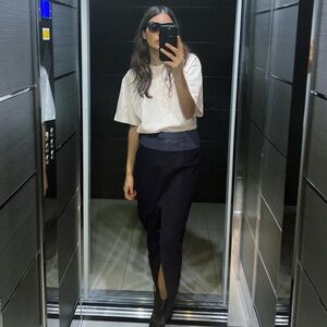 $$ SALE NWOT Zara Contrasting waist pencil Skirt